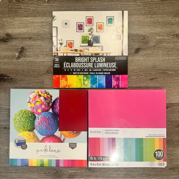 3 Sets of Cardstock Paper Brand New 12x12” for Crafting Card Making Scrapbooking - Picture 1 of 13